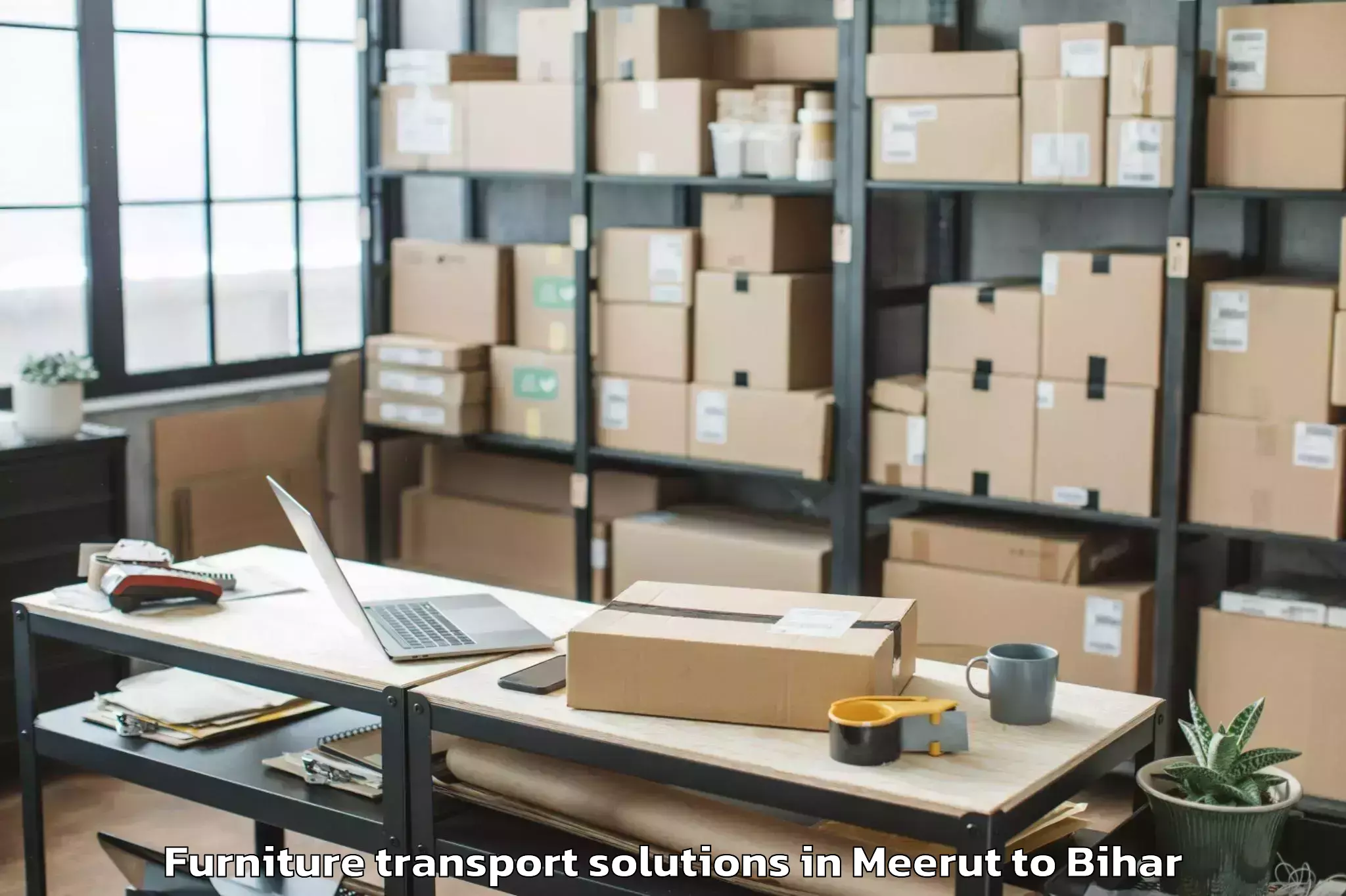 Affordable Meerut to Surajgarha Furniture Transport Solutions